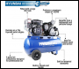 Hyundai HY70100P 90 Litre Petrol Driven Air Compressor - 7Hp Pro Series