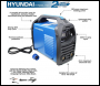 Hyundai HYMMA-160 160Amp MMA/ARC Inverter Welder, 230V Single Phase