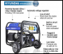 Hyundai HY9000LEK-2 Recoil & Electric Start Site Petrol Generator 7.5kW 115v/230v (long run tank + wheel kit)