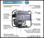 Hyundai HY3000CI 3Kw 230v Lightweight Converter Generator 30kg