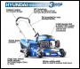 Hyundai HYM430SP 3 in 1 Petrol Powered Self-Propelled Rotary Lawnmower (inc free SAE30 Lawnmower Oil)