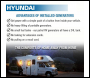Hyundai HY3500RVi Low Noise Low Vibration 3.5Kw Underslung Motorhome RV Inverter Generator 230V~50Hz - Full Installation Kit