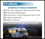 Hyundai HY8000RVi Low Noise Low Vibration 8Kw Underslung Motorhome RV Inverter Generator 230V~50Hz - Full Installation Kit