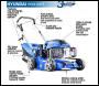 Hyundai HYM430SPE Self Propelled Electric Start 17in Petrol Lawn Mower (inc free SAE30 Lawnmower Oil)