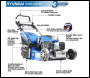 Hyundai HYM530SPER 21 inch /53cm 196cc Electric -Start Self-Propelled Petrol Roller Lawnmower | HYM530SPER