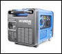 Hyundai HY4500SEI 230V Petrol Driven 4300W Portable ‘Silenced’ Generator inc Built in Wheel Kit, Accessories + 600ml Oil