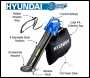 Hyundai HYBV3000E 3-in-1 Electric Garden Vacuum, Leafblower & Mulcher