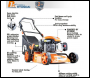 P1PE P4600SPE Hyundai Engine Electric Key Start Lawnmower Self Propelled 18 inch  46cm 460mm 139cc Petrol Lawn Mower