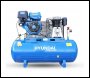 Hyundai HY140200PES Electric Start Petrol Air Compressor 29cfm, 14hp, 200L Litre Twin Cylinder Belt Drive