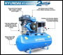 Hyundai HY140200PES Electric Start Petrol Air Compressor 29cfm, 14hp, 200L Litre Twin Cylinder Belt Drive