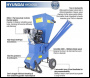 Hyundai HYCH700 208 cc 76mm Petrol 4-Stroke Garden Wood Chipper Shredder