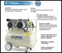 Hyundai HY27550 11CFM, 1500w 2HP, 50 Litre Oil Free Low Noise Electric Air Compressor