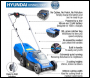 Hyundai HYM40LI330P 40V Lithium-Ion Cordless Battery Powered Roller Lawn Mower 33cm Cutting Width With Battery & Charger