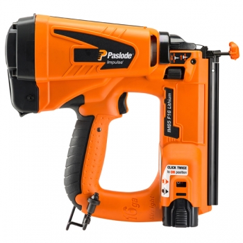 Paslode Impulse IM65 F16 Lithium Gas Finishing Nailer Kit Version inc 1 Battery - Code 013323