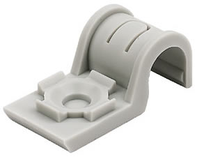 Pulsa 700E / 800E Single Grey P Clips for Conduit and Pipe Work - 22mm (per 100) - Code 565083