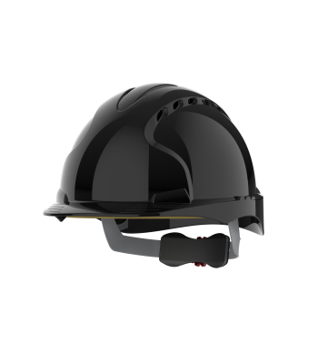 JSP EVO®3 AJF170-001-100 Revolution® Wheel Ratchet - Black - Vented Safety Helmet