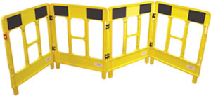 JSP Yellow 4 Gate Workgate with Black Panels