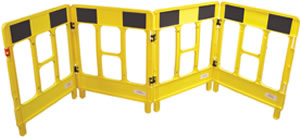 JSP Yellow 4 Gate Workgate® with Black Panels