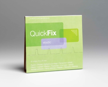 QuickFix Elastic Fabric Plaster Dispenser Refill - 45 plasters (Pack of 24) - FA7010
