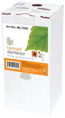 Hanzl HANOGEL� 1L Bag-in-box - Disinfector Hand Gel  (Pack of 8) - ML1550
