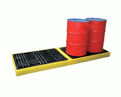 KingFisher 4 x 205L Drum In-Line Workfloor (300L Sump) - 2490x860x150mm - PB7632