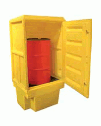 KingFisher Large Poly Cabinet for 1 x 205L Drum (250L Sump) - 720x920x1840mm - PB7677