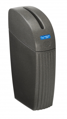 KingFisher Royale Recycling Bin c/w Confidential Paper Slot Lid (Granite Grey) c/w lock - RB8452
