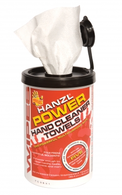 Hanzl® POWER Wipes - Hand Cleaner Towels-Solvent Free - Pack of 12 Tubs