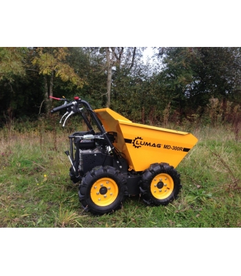 Lumag MD300R 300kg Petrol Power Barrow 4 Wheel Drive with Manual Tip - Code MD300R