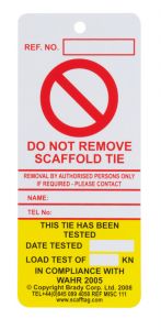 Scaffold Tie Test Tag (pack 50)