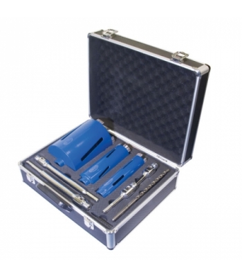Mexco 9 Piece Dry Core Drill Kit Slotted XCEL Range - A11DCDKIT3