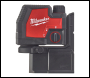 Milwaukee USB Rechargeable Green Cross Line Laser With Plumb Points - Model L4CLLP-301C