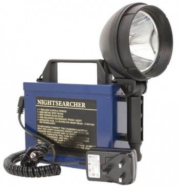 Nightsearcher 750 XML High Performance Rechargeable LED Utility Searchlight (c/w AC mains charger + shoulder strap)