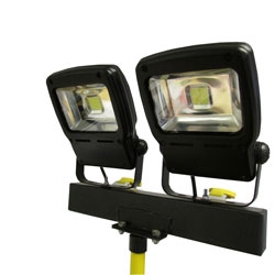 Nightsearcher NSECOSTAR50-110V-TWIN Head LED Floodlight with Tripod