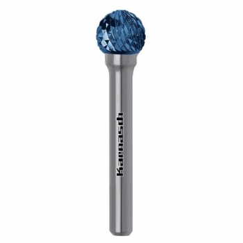 Karnasch Blue-Tec Tungsten Carbide Burr Ball - CTCBK-B12 - 12 x 6mm Shank, 56mm OAL