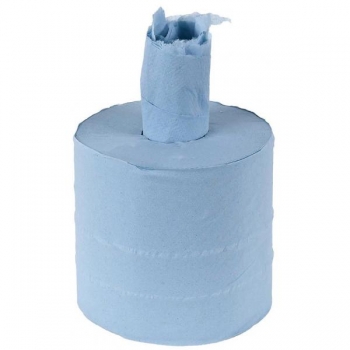 2 Ply Standard Centrefeed Paper Roll - DP0320 - Pack/6 (400 sheets per roll) - Blue