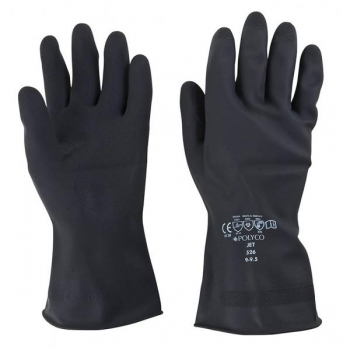 Heavyweight Flocklined Rubber Gauntlet