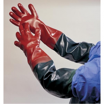PVC Gauntlet with Integral PVC Sleeve - GLLJ1 - One Size