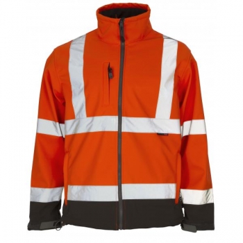Hi-Vis Softshell Jacket - VS4SS10-ORG-2XL - 2XL - Orange/Graphite