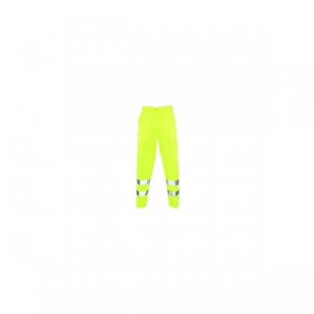 Hi-vis Poly/Cotton Work Trousers. - VS3PCT2-YLW-34R - 34 inch R - Yellow