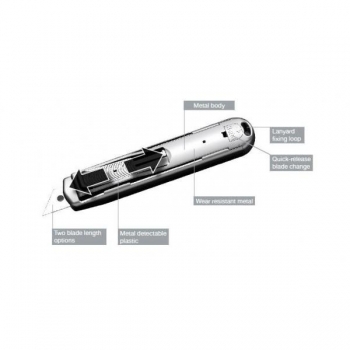 Heavy Duty Auto Retractable Safety Knife - Metal Case - KN1RS4