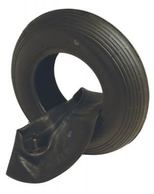 Wheelbarrow Tyre comes with Inner Tube - BA1ST1 - 400 x 8 inch   (4.80) - Black