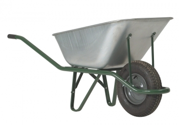 Galvanised Heavy-Duty Wheelbarrow (Pneumatic Tyre) - BA2H108 - 120ltr