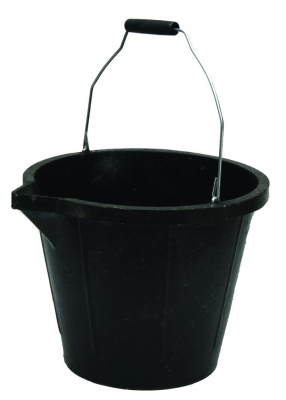 Rubber Type Bucket - BU4R03 - 3 Gallon - Black