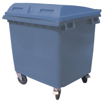 4 Wheeled Waste Bin with Lid - DB0W110 - 1100ltr - Dark Grey