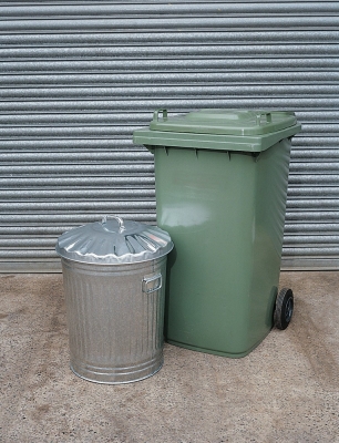 Galvanised Dustbin with Lid - DB2G15 - 80L