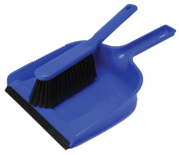 Plastic Dustpan & Brush Set - DP1G15 - Blue