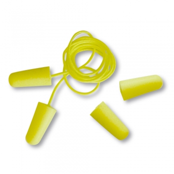 Disposable Foam Ear Plugs On Flexible Neck Cord - EP16001 - One Size - Yellow