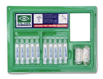 Eye Wash Pod Station - FA5EPS7 - 330x250mm (10 pods 2 No.16 eye pads & mirror)