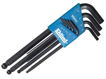Hex Key Set Metric 9 Piece Ball End - HHKS09 - 1.5 - 10mm